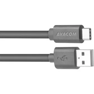 Dátový a nabíjací kábel USB - USB Type-C, 100cm, čierna