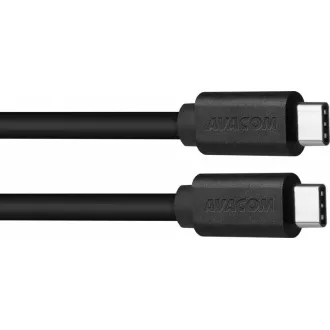 Dátový a nabíjací kábel USB - USB Type-C, 100cm, čierna