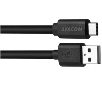 Dátový a nabíjací kábel USB - USB Type-C, 100cm, čierna