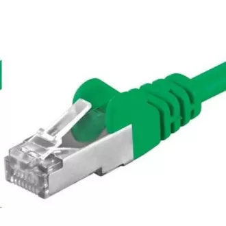 PREMIUMCORD Patch kábel CAT6a S-FTP, RJ45-RJ45, AWG 26/7 5m zelená