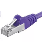 PREMIUMCORD Patch kábel CAT6a S-FTP, RJ45-RJ45, AWG 26/7 5m fialová