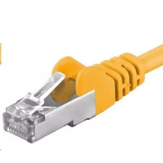 PREMIUMCORD Patch kábel CAT6a S-FTP, RJ45-RJ45, AWG 26/7 1, 5m žltá
