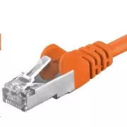 PREMIUMCORD Patch kábel CAT6a S-FTP, RJ45-RJ45, AWG 26/7 10m oranžová