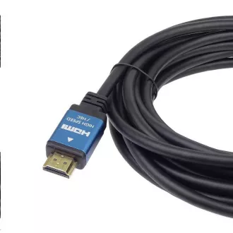 PREMIUMCORD Kábel HDMI - Ultra HDTV, 5m (kovové, pozlátené konektory)