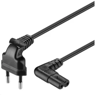 PREMIUMCORD Kábel sieťový 230V k magnetofónu so zahnutými konektormi 1m