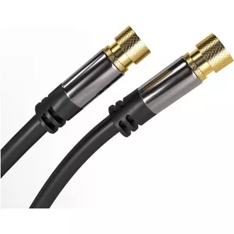 PREMIUMCORD kábel, satelitný anténny F male - F male (135 dB) 4x tienený 3m PREMIUMCORD kábel, satelitný anténny F male - F male (135 dB) 4x tienený 3m