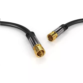 PREMIUMCORD kábel, satelitný anténny F male - F male (135 dB) 4x tienený 3m PREMIUMCORD kábel, satelitný anténny F male - F male (135 dB) 4x tienený 3m