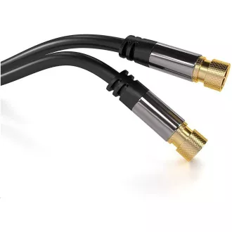 PREMIUMCORD kábel, satelitný anténny F male - F male (135 dB) 4x tienený 3m PREMIUMCORD kábel, satelitný anténny F male - F male (135 dB) 4x tienený 3m