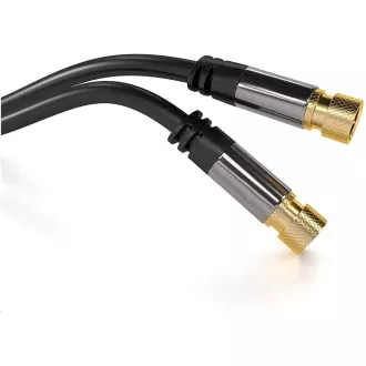 PREMIUMCORD kábel, satelitný anténny F male - F male (135 dB) 4x tienený 5m PREMIUMCORD kábel, satelitný anténny F male - F male (135 dB) 4x tienený 5m