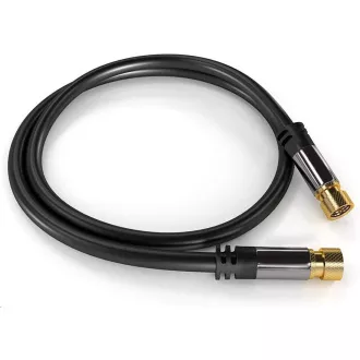 PREMIUMCORD kábel, satelitný anténny F male - F male (135 dB) 4x tienený 5m PREMIUMCORD kábel, satelitný anténny F male - F male (135 dB) 4x tienený 5m