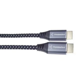 PREMIUMCORD Kábel HDMI 2.1 High Speed + Ethernet kábel 8K@60Hz, pozlátené konektory, 0, 5m