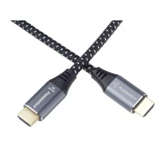 PREMIUMCORD Kábel HDMI 2.1 High Speed + Ethernet kábel 8K@60Hz, pozlátené konektory, 0, 5m