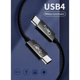 PREMIUMCORD Kábel USB4™ 40Gbps 8K @ 60Hz Thunderbolt 3, 1m