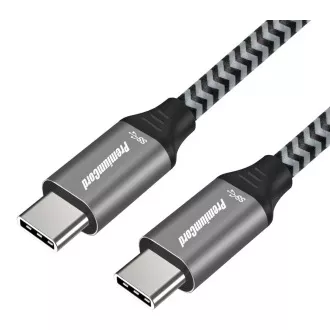 PREMIUMCORD Kábel USB 3.2 Gen 1 USB-C (M/M), bavlnený oplet, 1, 5m