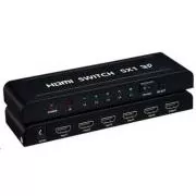 PREMIUMCORD HDMI switch 5:1 kovový s diaľkovým ovládačom a napájacím adaptérom