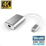 PremiumCord Adaptér USB-C na mini DisplayPort, rozlíšenie 4K*2K@60Hz
