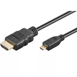 PremiumCord 4K kábel HDMI A - HDMI micro D, 2m