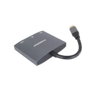 PremiumCord adaptér USB-C na HDMI, USB3.0, PD, rozlíšenie 4K a FULL HD 1080p