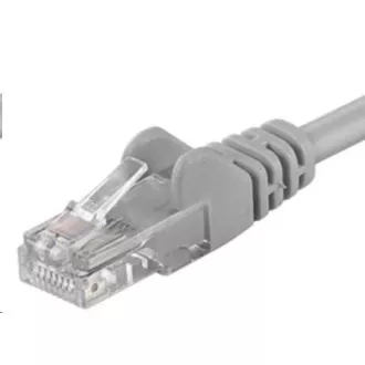 PremiumCord Patch kábel UTP RJ45-RJ45 CAT6 1m šedá
