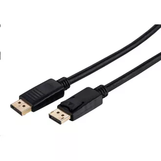 C-TECH kábel DisplayPort 1.2, 4K @ 60Hz, M / M, 1m