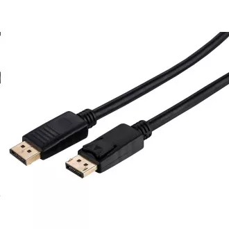 C-TECH kábel DisplayPort 1.2, 4K @ 60Hz, M / M, 2m