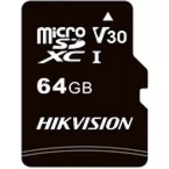 HIKVISION MicroSDXC karta 64GB C1 (R: 92MB/s, W: 30MB/s) + adaptér
