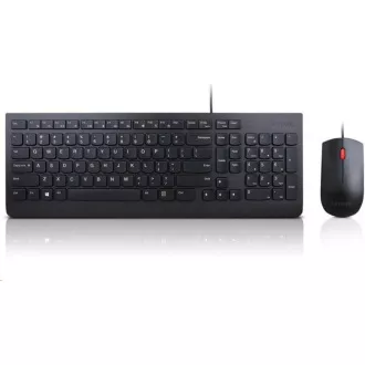 LENOVO klávesnica Essential Wired USB Keyboard + Mouse Set - USB, čierna