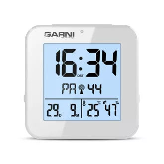 GARNI 138W - digitálny budík s teplomerom a vlhkomerom, biela GARNI 138W - digitálny budík s teplomerom a vlhkomerom, biela