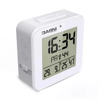 GARNI 138W - digitálny budík s teplomerom a vlhkomerom, biela GARNI 138W - digitálny budík s teplomerom a vlhkomerom, biela