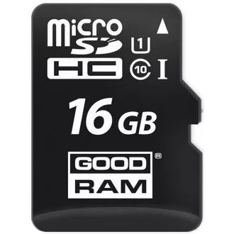 GOODRAM MicroSDHC karta 16GB M1AA, UHS-I Class 10, U1 + adaptér