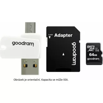 GOODRAM microSDHC karta 16GB M1A4 All-in-one (R:100/W:10 MB/s), UHS-I Class 10, U1 + Adapter + OTG card reader/čítačka GOODRAM microSDHC karta 16GB M1A4 All-in-one (R:100/W:10 MB/s), UHS-I Class 10, U1 + Adapter + OTG card reader/čítačka