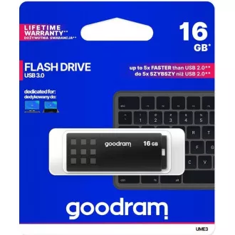 GOODRAM Flash Disk 16GB UME3, USB 3.0, čierna