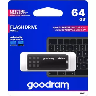 GOODRAM Flash Disk 64GB UME3, USB 3.0, čierna