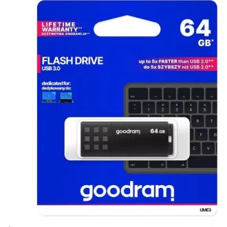 GOODRAM Flash Disk 64GB UME3, USB 3.0, čierna