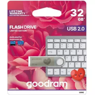 GOODRAM Flash Disk UUN2 32GB USB 2.0 strieborná