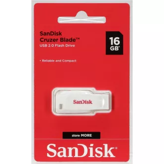 SanDisk Flash Disk 16GB Cruzer Blade, USB 2.0, biela