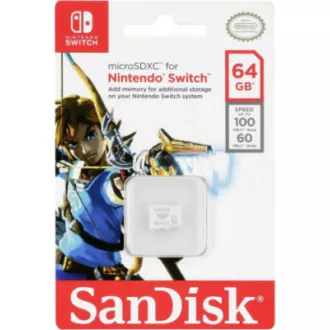 SanDisk MicroSDXC 64GB karta pre Nintendo Switch (R:100/W:90 MB/s, UHS-I, V30, U3, C10, A1) licensed Product, Super Mario
