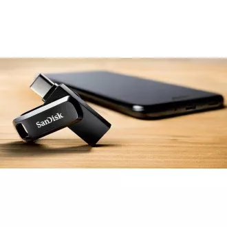 SanDisk Flash Disk 32GB Ultra Dual Drive Go, USB-C 3.2, Čierna