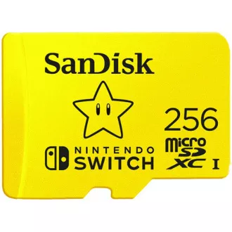 SanDisk MicroSDXC 256GB karta pre Nintendo Switch (R:100/W:90 MB/s, UHS-I, V30, U3, C10, A1) licensed Product, Super Mario