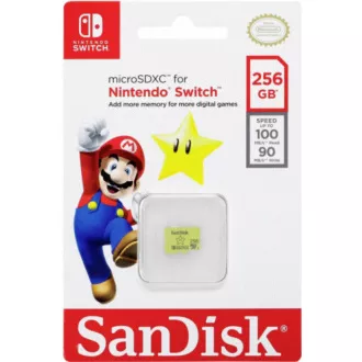 SanDisk MicroSDXC 256GB karta pre Nintendo Switch (R:100/W:90 MB/s, UHS-I, V30, U3, C10, A1) licensed Product, Super Mario