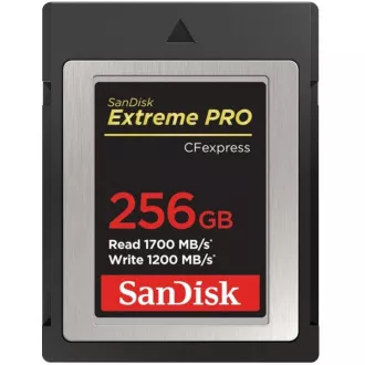 SanDisk Extreme Pro CFexpress Card 256GB, Type B, 1700MB/s Read, 1200MB/s Write