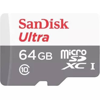SanDisk MicroSDXC karta 64GB Ultra (80MB/s, Class 10, Android) + adaptér