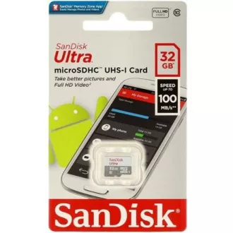 SanDisk MicroSDHC karta 32GB Ultra (80MB/s, Class 10 UHS-I, Android)