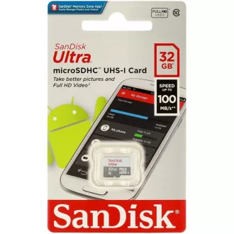 SanDisk MicroSDHC karta 32GB Ultra (80MB/s, Class 10 UHS-I, Android)