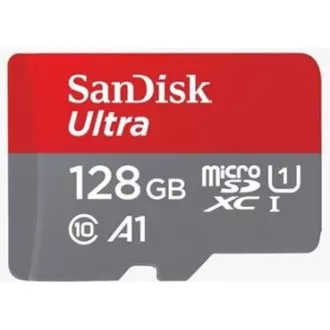 SanDisk MicroSDXC karta 128GB Ultra (100MB/s, Class 10, Android) + adaptér