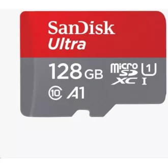 SanDisk MicroSDXC karta 128GB Ultra (100MB/s, Class 10, Android) + adaptér