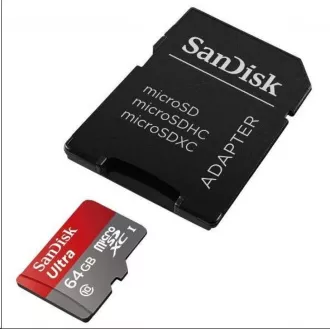 SanDisk MicroSDXC karta 128GB Ultra (100MB/s, Class 10, Android) + adaptér
