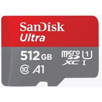 SanDisk MicroSDXC karta 512GB Ultra (100MB/s, Class 10, Android) + adaptér
