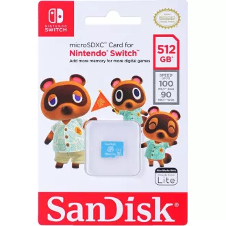 SanDisk MicroSDXC karta 512GB pre Nintendo Switch (R:100/W:90 MB/s, UHS-I, V30, U3, C10, A1) licensed Product, Super Mario