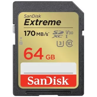 SanDisk SDXC karta 64GB Extreme (170 MB/s Class 10, UHS-I U3 V30)